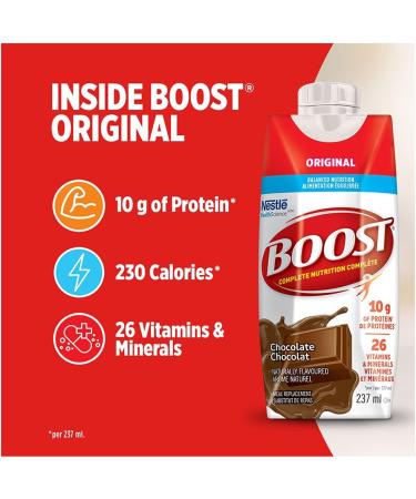 Boost Fruit Flavoured Drink Wild Berry 237ml 24 count & Original Meal Replacement Drink Choc Latte 6x237ml Case Pack of 4 Packaging May Vary - Buy Online on SooperMarket.com