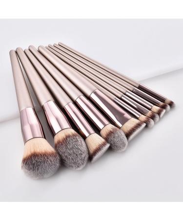 LAXED 10Piece Makeup Brushes Champagne Gold Foundation Brushes Eye Shadow Brushes - Buy Online on SooperMarket.com