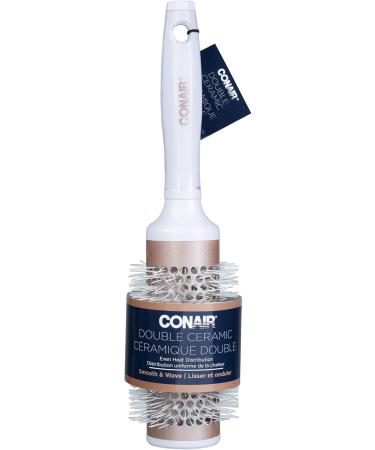 Conair CD702GNC Double Ceramic 1.25" Curling Iron & Double Ceramic Thermal Round Blow Drying Brush For Women Men All Hair Types-Lengths (58778WC -4CT) White - Buy Online on SooperMarket.com