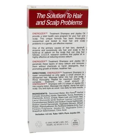 Hobe Labs Energizer Treatment Shampoo - 4 fl oz | Revitalize Hair International Shipping Available - Buy Online on SooperMarket.com