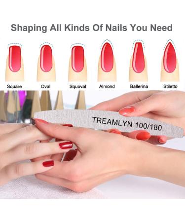 10 Pcs Heavy Duty Nail Files 100/180 Grit - Coarse Nail File for Acrylic/Natural Nails - Emery Boards for Home & Salon Use - Buy Online on SooperMarket.com