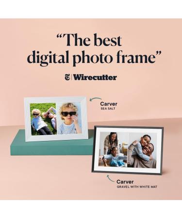 Aura Carver WiFi Digital Picture Frame - The Ultimate Gift | Effortless Setup & Free Unlimited Storage | Send Photos Easily from Your Phone | Gravel Carver - Buy Online on SooperMarket.com