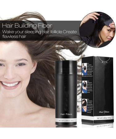 Professional Hair Thickening Solution - Hair Fibres Powder for Women and Men - 5 Colors Concealer for Thinning Hair - Pump Spray Applicator Included (Black) - Buy Online on SooperMarket.com