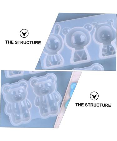 2pcs Coaster DIY Doll Shape Pendants Silicone Baking Mold Ornaments Adorable Ornament Dessert 11.5X6.3X2.4CM White - Buy Online on SooperMarket.com