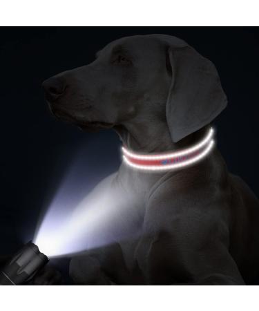 Tagme Personalized Reflective Dog Collar for Large Dogs - Embroidered Nylon with Pet Name & Phone Number - Red XL (1 Pack) - Buy Online on SooperMarket.com