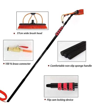 Water Fed Pole Kit Window Cleaning Pole Telescleaning Brush Photovoltaic Panel Cleaning Window Cleaning Brush Equipment/20Ft/6M 55cm Brush Head 10M/33FT - Buy Online on SooperMarket.com