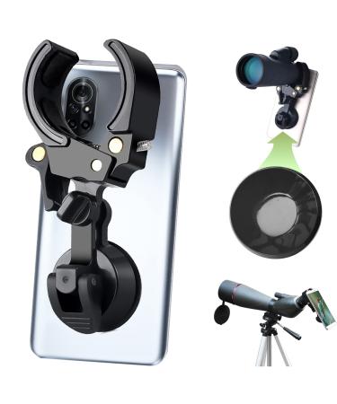 Telescope Phone Adapter, Mobile Device Holder, Work for Spotting Scope, Telescope, Microscope, Monocular, Binocular, for iPhone, Samsung.
