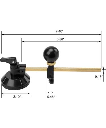 ANCIRS 30cm Circle Glass Cutter - Adjustable with Round Knob Handle and Suction Cup - Buy Online on SooperMarket.com