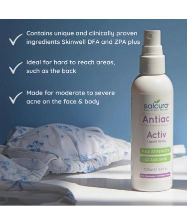 Salcura Natural Skin Therapy Antiac Activ Liquid Spray Suitable For Anyone Prone To Suffering From Oily Congested & Acne-Prone Skin Refresh Cleanse & Nourish The Skin 100ml - Buy Online on SooperMarket.com