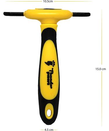Thunderpaws Professional De-Shedding Tool for Dogs and Cats - Small to Large Breeds - Short or Long Hair - Yellow - Buy Online on SooperMarket.com