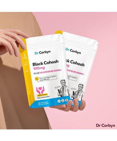 Dr Corbyn Black Cohosh 100mg with Magnesium 200mg (60 Tablets + 15 Tablets Free Limited Edition) | Menopause Support | High-Strength 1-a-Day Black Cohosh & Magnesium Tablets | Vegan & UK Made 75 Count (Pack of 1) - Buy Online on SooperMarket.com