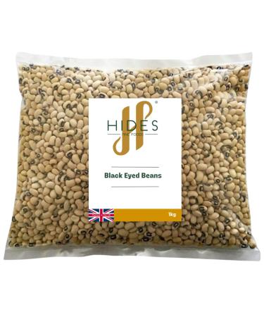 Hides Fine Foods - Black Eyed Beans 1kg - GMO Free - Suitable for Vegetarians - Cooking - Soups - Cassoulet - Stews - Salads - Supports Digestive Health