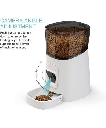 Video Automatic Pet Feeder with HD Camera  Food Dispenser for Cats and Dogs WiFi Smart Feeder with Camera 6L 2-Way Audio  Mobile Phone Control  Timed Feeder  Desiccant Bag Up to 8 Meals per Day White - Buy Online on SooperMarket.com