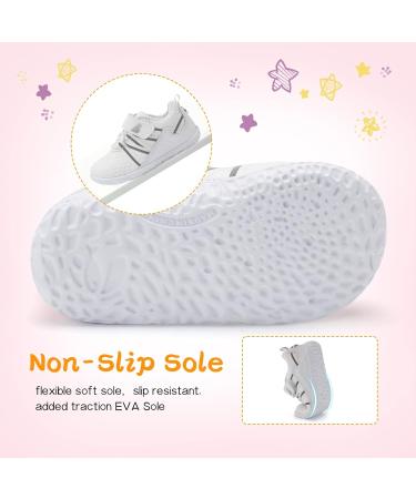 Joinfree Baby Sneakers | Soft Anti-Slip Sole Newborn First Walkers | Breathable Athletic Running Shoes 0-6 Months White - Buy Online on SooperMarket.com