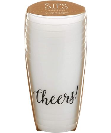 SB Design Studio Sips Drinkware 16oz Frosted Plastic Cups - 8 Count Cheers (D2205) - Buy Online on SooperMarket.com