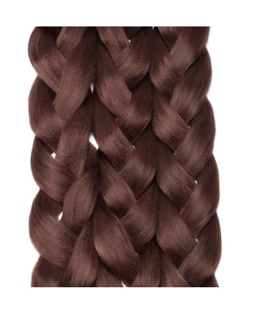 Tess 41 Jumbo Braids Extensions - Crochet Synthetic Hair (3PCs 165g/bundle 100cm) - Chestnut & Chocolate Brown - Buy Online on SooperMarket.com