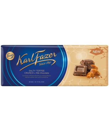 Karl Fazer Salty Toffee Crunch - Original - Finnish - Milk Chocolate - Bar 200g