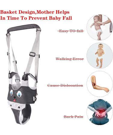 IULONEE Baby Walking Harness Breathable Mesh Handheld Toddler Helper Assistant Child Walker Help Standing Up and Walking Belt Learning Helper Infant Safety Harness for 7-24 Month Baby (Mesh Grey) - Buy Online on SooperMarket.com