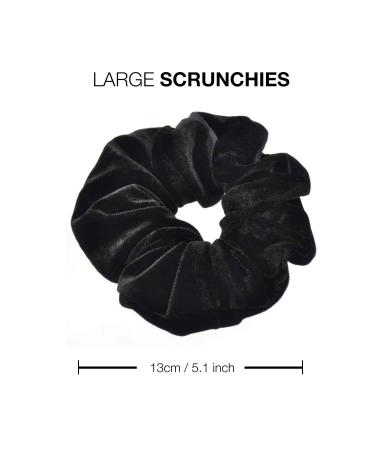 4-Piece Velvet Hair Tie Set for Women Girls & Children Perfect for Updos & Ponytails - Black Multipack - Buy Online on SooperMarket.com