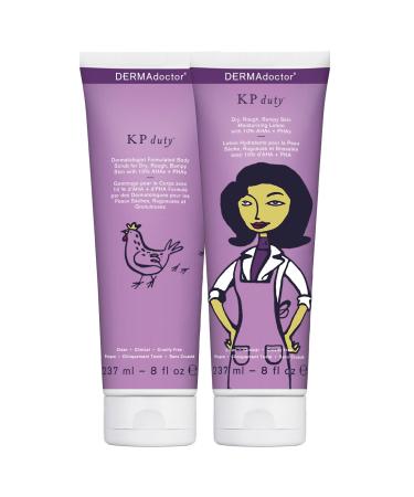 DERMAdoctor KP Bump Eraser Body Scrub & Lotion Kit | Exfoliating Keratosis Pilaris Treatment with 10% AHAs + PHAs | 8oz Each - Smooth Dry Skin Naturally - Buy Online on SooperMarket.com