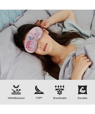 Cartoon Kitty Cat Sleep Eye Mask - 100% Blackout Blinders for Women - Pink - Buy Online on SooperMarket.com