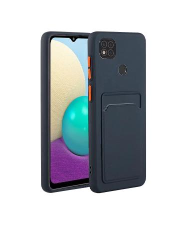 Tivenfezk Nadoli Silicone case for Xiaomi Redmi 10a Ultra thin shockproof scratch -resistant wallet soft TPU protective cover cell phone case with credit card holder xiaomi redmi dark blue