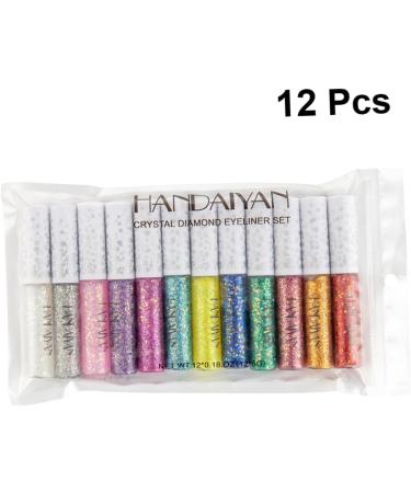 Mikinona 12pcs Liquid Eyeliner Eye Shadow Eyeshadow Glitter Eyeliner Shinny Eyeliner - Buy Online on SooperMarket.com