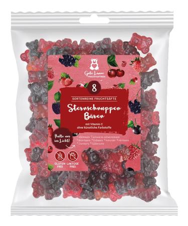Naschlabor x good mood fruit juice bear |Red Sternschnuppen |20% variety pure fruit juices |Without artificial dyes and flavor enhancersGluten and lactose-free red juices 500 g (1 Pack)