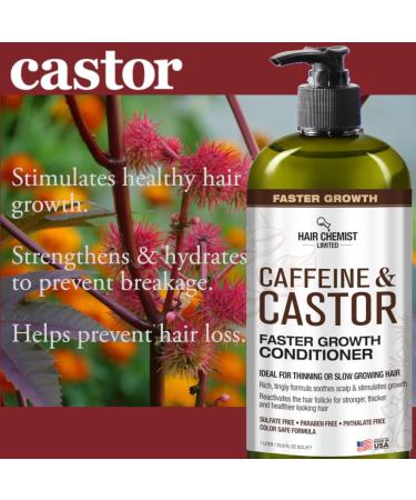 Hair Chemist Caffeine & Castor Shampoo & Conditioner Set - 33.8 oz | International Shipping Available - Buy Online on SooperMarket.com