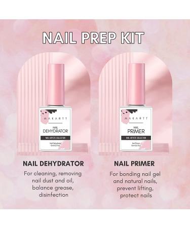 Makartt Nail Dehydrator and Primer Set - Professional Nail Prep for Long-lasting Acrylic Nails, UV Gel Polish - 0.5 Fl Oz (Pack of 2) - Buy Online on SooperMarket.com
