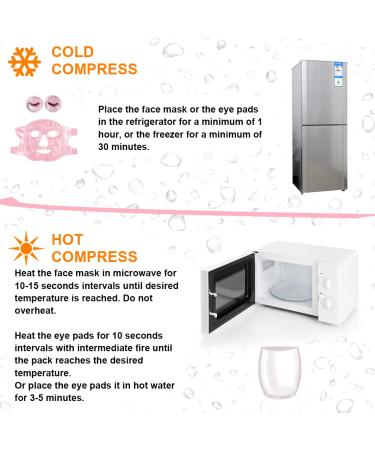 CONBELLA Pink Cooling Face Mask for Dark Circles, Puffiness, Migraines, Headache, Stress, Redness, Acne - Hot/Cold Therapy for Women and Men - Buy Online on SooperMarket.com