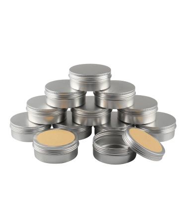 Basic packing 12 pieces 150ml silver empty round aluminum jar with screw cap aluminum dose Aluminum screw boxes of cream can with candle box cosmetic cans tin cans with 12 pieces 70mm sticker