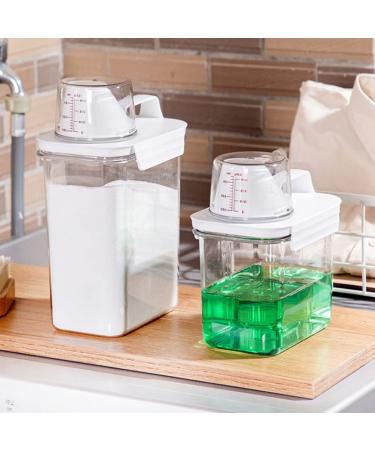 Cabilock Washing Powder Box Plastic Detergent Storage Detergent Dispenser Washing Powder Box Household Laundry Box Washing Powder Washing Powder Can Storage Box for Household Laundry Detergent 1.1 L - Buy Online on SooperMarket.com