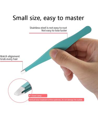 WUBAYI 7Pcs Stainless Steel Tweezers Kit for Facial Hair Removal - Professional Eyebrow Tweezers Set for Men & Women - Buy Online on SooperMarket.com