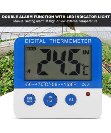 GOTOTOP Mini Alarm Thermometer Electronic Thermometer Instant Reading Large LCD Display Screen ABS Livestock Farm Indoor Outdoor (-50 + 70 ) - Buy Online on SooperMarket.com