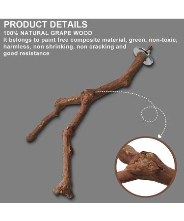 Kathson Parrot Perch Stand - Natural Wild Grape Paw Grinding Pole for Parakeet, Cockatiels, Budgies, Conure, Lovebirds | Bird Cage Accessories - Buy Online on SooperMarket.com