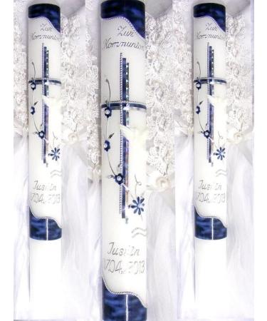Baptism & Communion Candle for Boys & Girls - 400x40mm VT-30 with Self-Labeling Accessories | International Shipping - Buy Online on SooperMarket.com