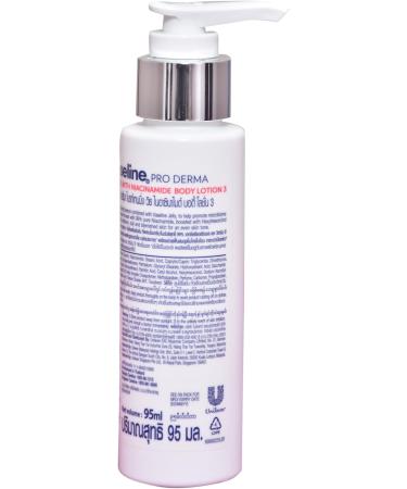 Vaseline Pro Derma Brightening With Niacinamide Body Lotion 3 for Dull & Uneven skin with Niacinamide Hexylresorcinol and Vitamin C 95ML - Buy Online on SooperMarket.com