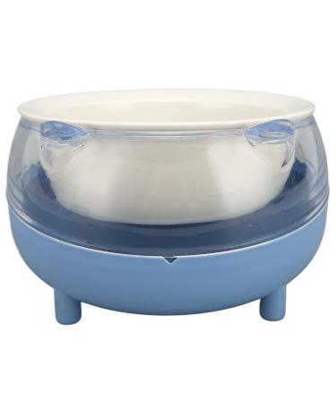 Increased ceramic cat bowl elevated food bowl for cats increased ceramic bowl poured poured inclined cat futs bowls with stands for cats and kittens (blue ceramic shell)