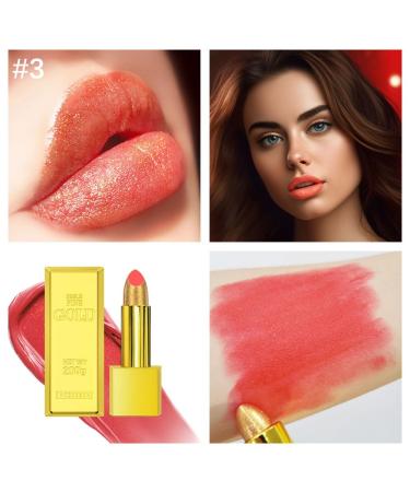 Gold Velvet Nude Red Pink Lipstick – Long-Lasting Waterproof Non-Smudge Lip Tint for Women | High Pigment Matte Lip Gloss - Buy Online on SooperMarket.com