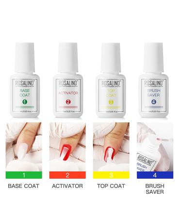 Roseflower Dipping Powder Nails Kit - 6 Colors Nude Dip Powder Starter Kit with Base Coat & Top Coat for Long-Lasting DIY Manicure at Home - Buy Online on SooperMarket.com