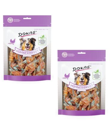 Dokas Kausnack chicken breast with fish |Double pack |2 x 220 g |Delicacies for dogs |As a reward between the usual mealsGentle air -dried |In the fresh tag
