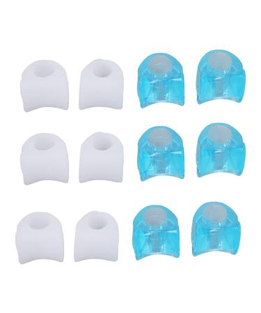 Anggrek Gel Toe Separators - 6 Pairs Silicone Relief Bunion Pain Corrector for All Shoes - Blue/White - Buy Online on SooperMarket.com
