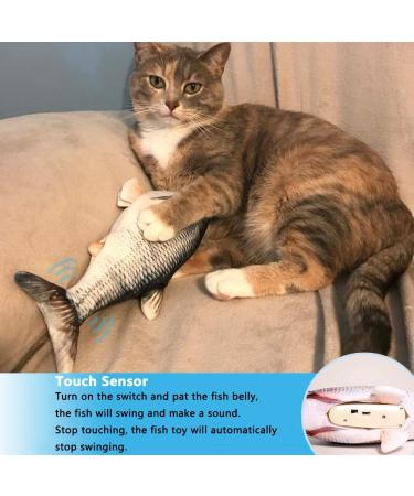 Floppy Fish Cat Toy - Interactive Catnip Toy for Indoor Cats | Realistic Plush Simulation, Washable, Perfect for Biting and Kicking | Grass Carp Design - Buy Online on SooperMarket.com