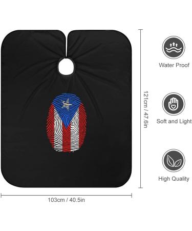 Puerto Rico Fingerprint Barber Cape | Professional Hair Cutting Apron for Kids - Cute & Durable - Buy Online on SooperMarket.com