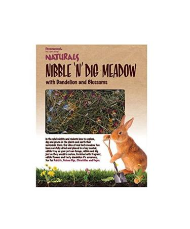 Rosewood Naturals Nibble 'n' Dig Meadow Rabbit Treats & Small Animal Treats 200g