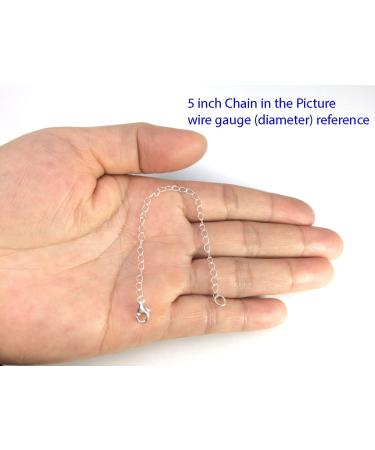 Adabele 925 Sterling Silver 2 Chain Extender | Removable Adjustable Extension for Necklace Anklet Bracelet - SS303-2 - Buy Online on SooperMarket.com
