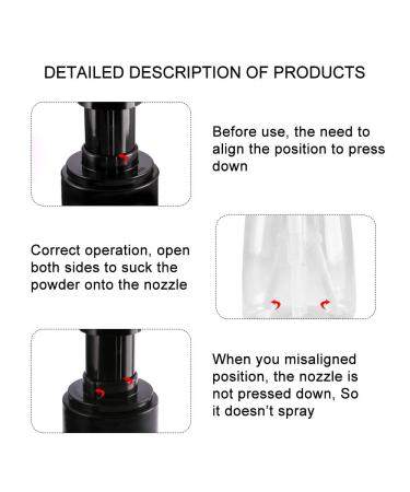 Barber Powder Spray Bottle Set - Refillable Hair Fiber Applicator for Hair Salon & Home Beauty - 2 Pack (140ml+140ml) - Buy Online on SooperMarket.com
