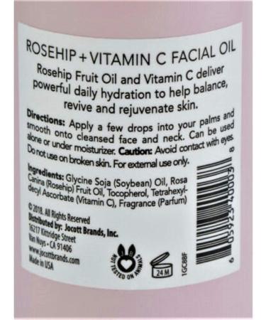 Pearlessence Rosehip Balancing Facial Oil with Vitamin C | Hydrate & Revive Skin | 1.8 Fl Oz - Made in USA, Cruelty-Free - Buy Online on SooperMarket.com