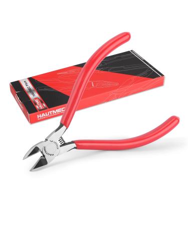 HAUTMEC 5" Precise Small Flush Cutting of Engineer Wire Cutter Plier with Location Pin for Fine Shearing Perfect for Circuit Board Cutting Electronic Components HT0327 1